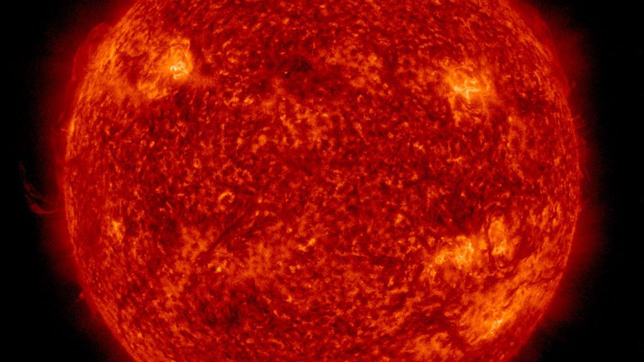 Close view of the surface of the Sun