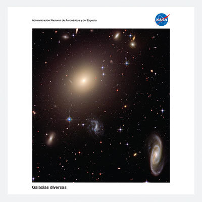 Galaxias diversas / Spanish Lithograph: Diverse Galaxies