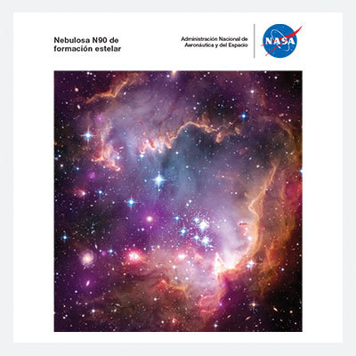 
			Nebulosa N90 de formación estelar / Spanish Lithograph: Star-forming nebula N90 - NASA Science			