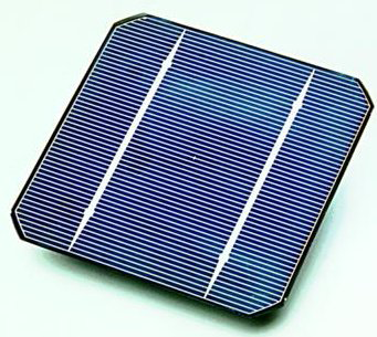 A conventional crystalline silicon solar cell.
