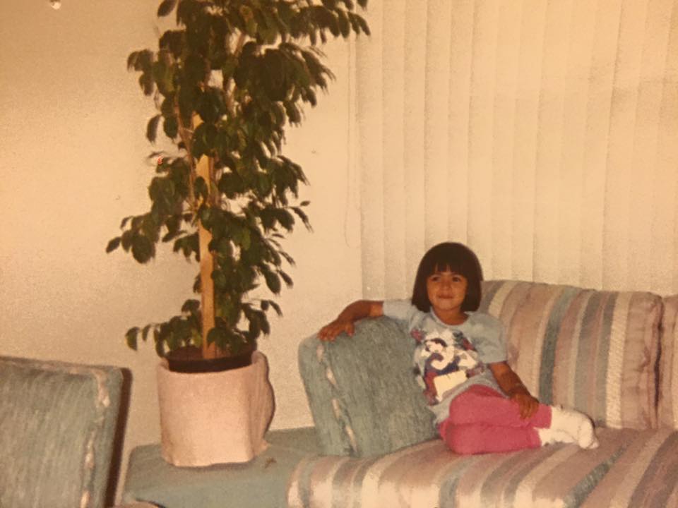 Christina as a child in Los Angeles.