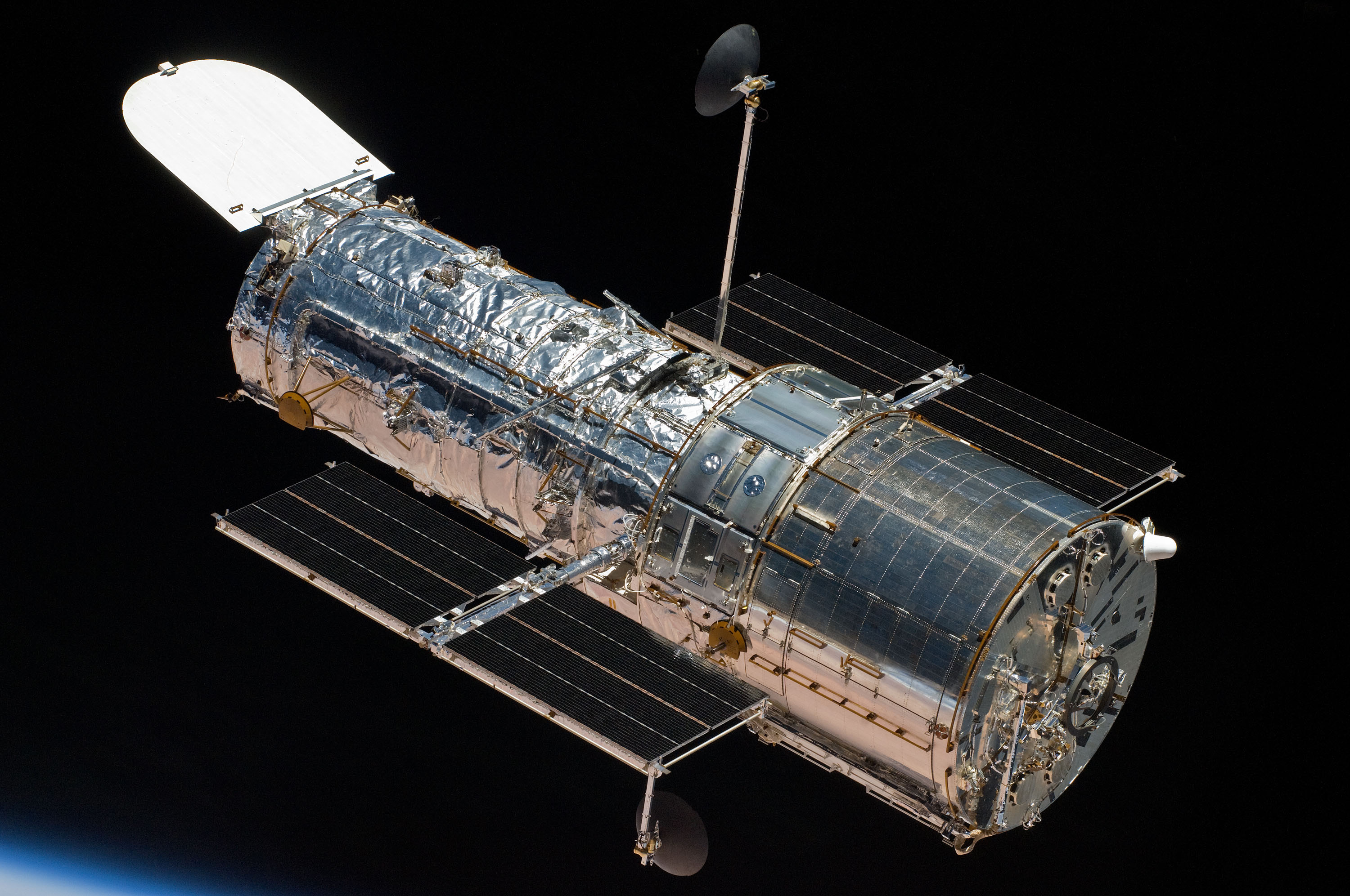 Hubble Space Telescope against the blackness of space