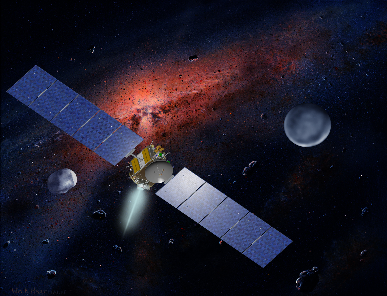 Artist's concept of NASA's Dawn spacecraft