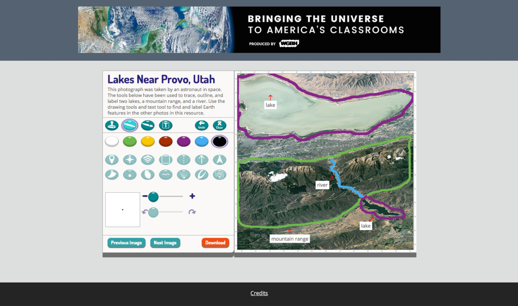 Views of Earth Features from Space