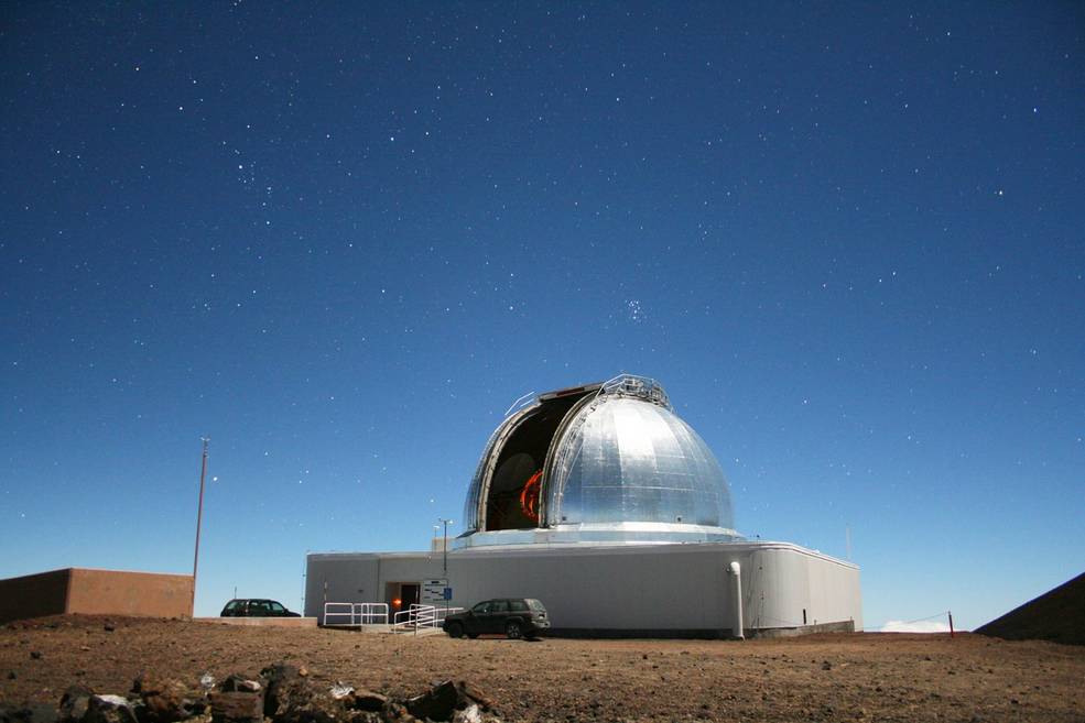 Large observatory with open sky above