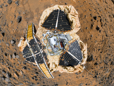 Mars Pathfinder Spacecraft on the surface of Mars