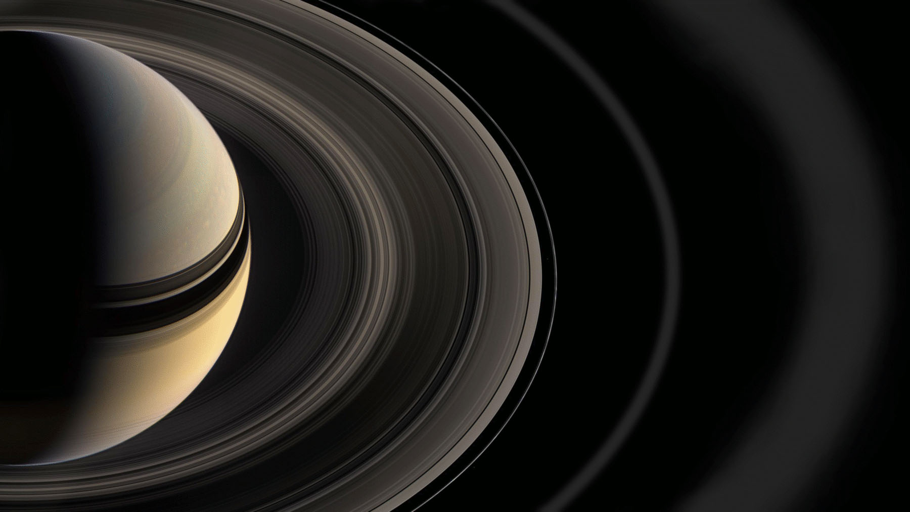 Saturn rings around the earth and in the background...