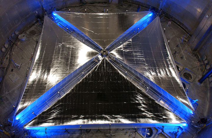 A four quadrant, 20-meter solar sail system