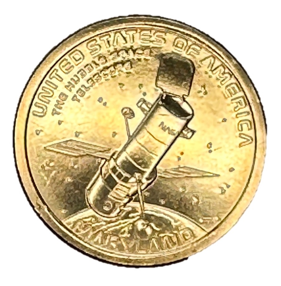 Hubble appears on the back of the US MInt’s American Innovation® dollar coin for the state of Maryland