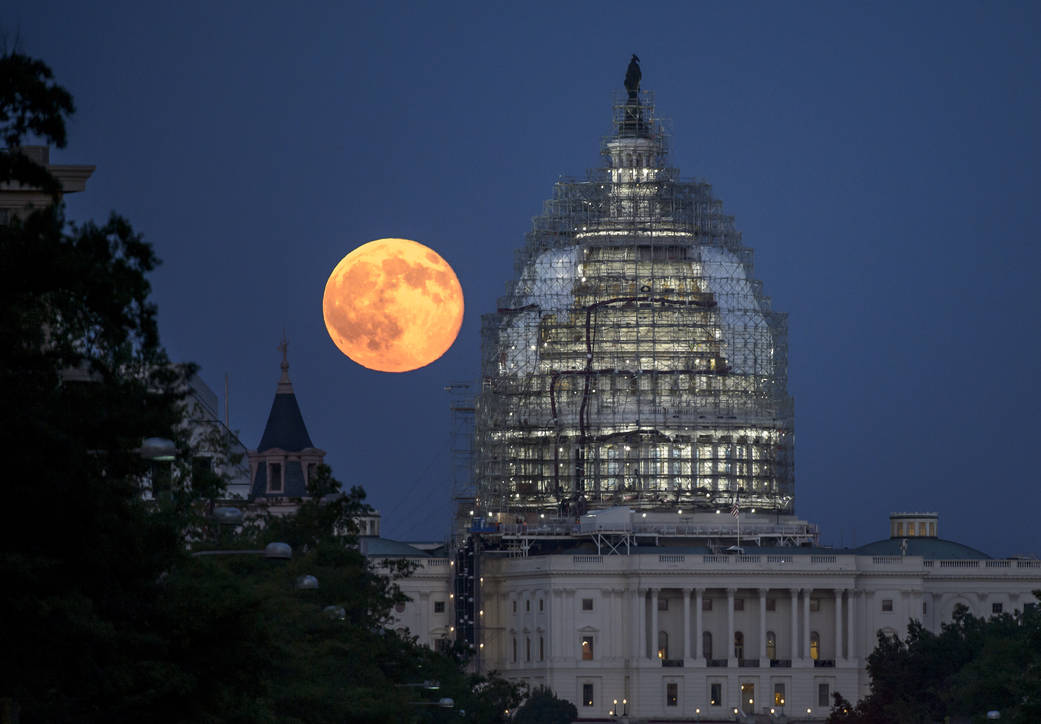 Blue Moon over Washington, D.C.