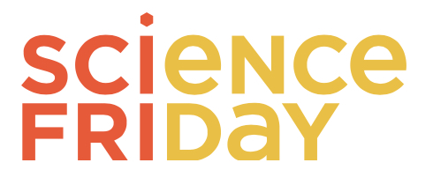 The Science Friday Logo; "Science Friday" written in orange and yellow with "Sci Fri" called out in orange text.