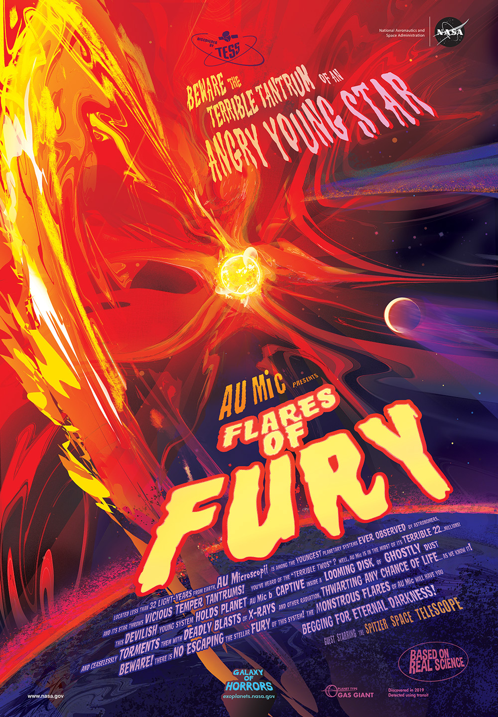 Flares of Fury – "Galaxy of Horrors" poster (English)