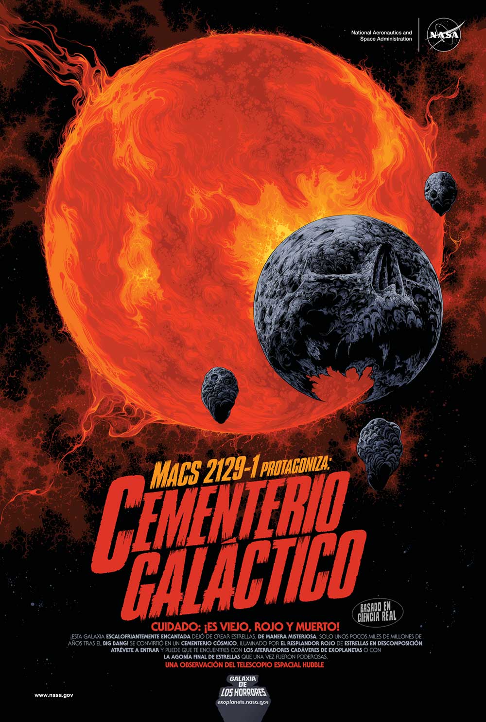 Cementerio Galáctico – "Galaxy of Horrors" póster (En Español)