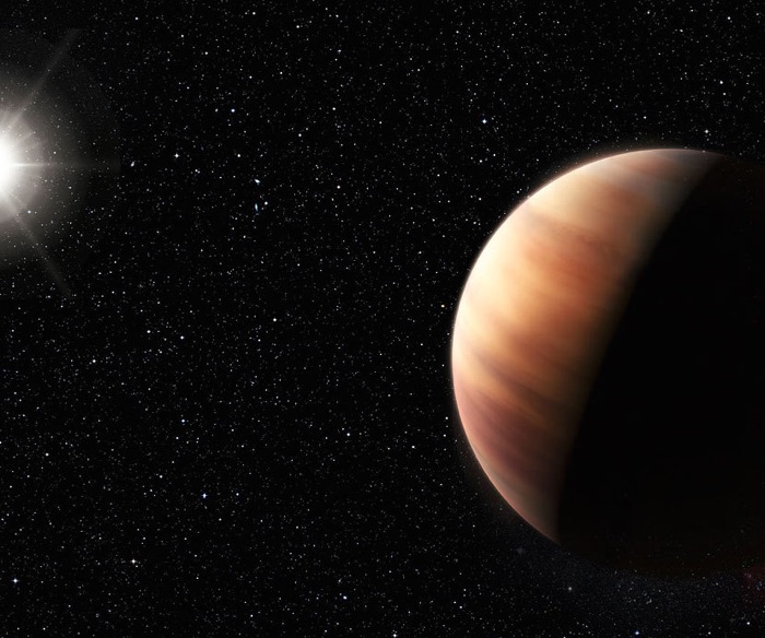 Illustration depicting twin planet to Jupiter