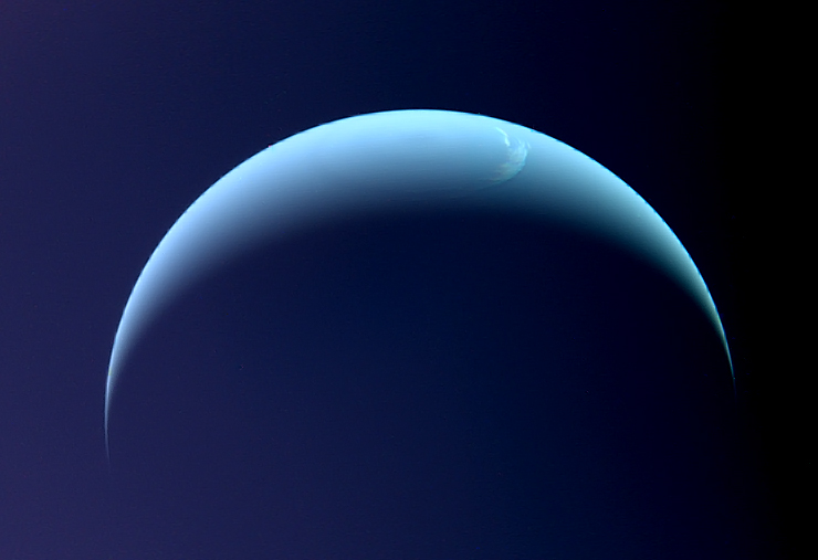 View of Neptune from Voyager 2