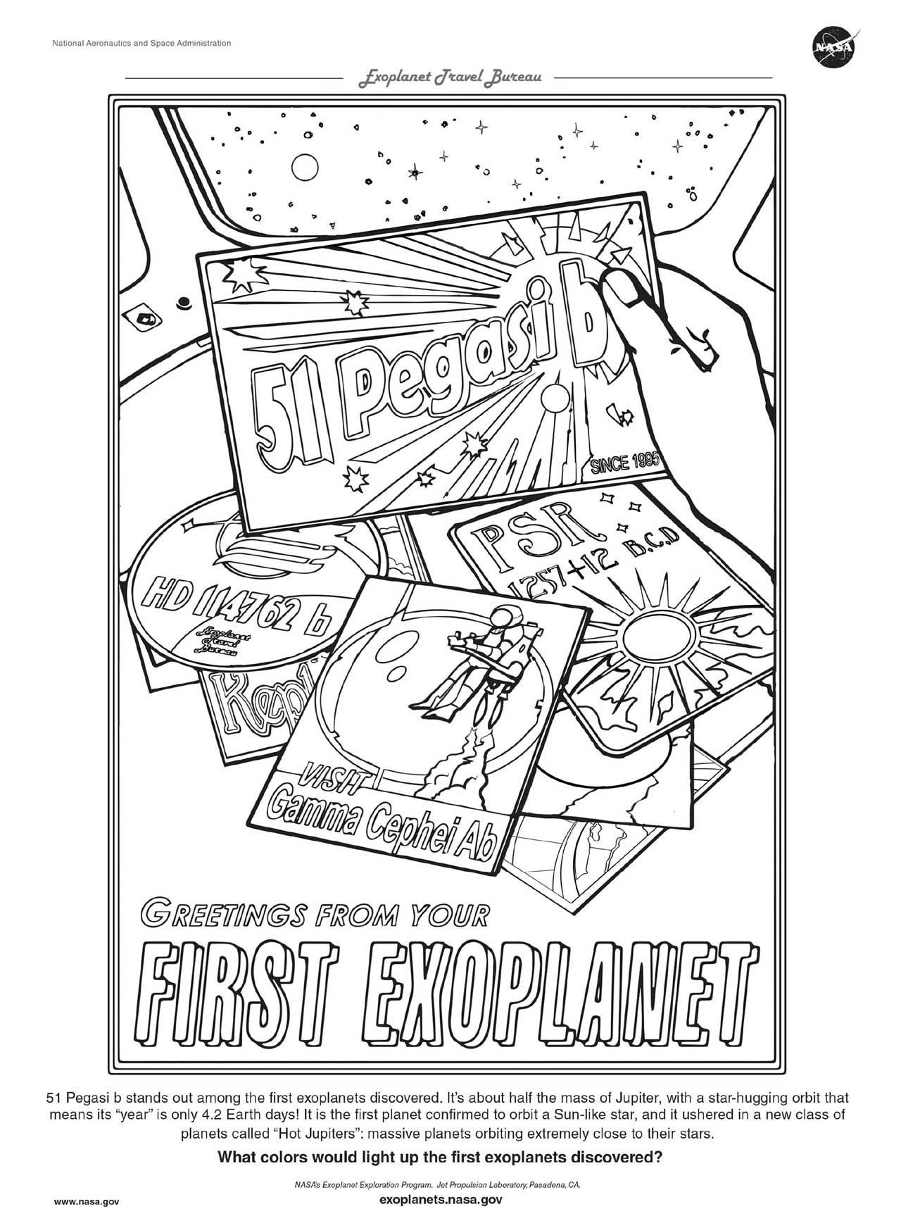 51 Pegasi B Coloring Page - NASA Science