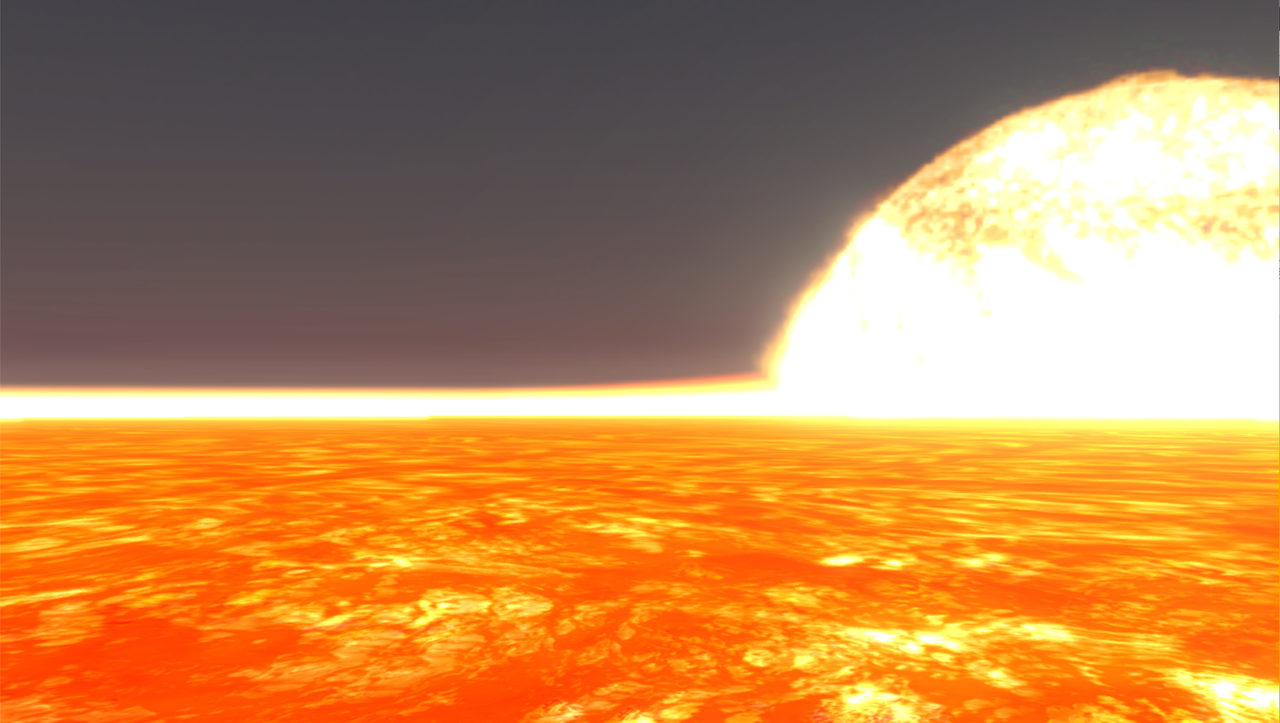 Artist's rendering of the surface of 55 Cancri e