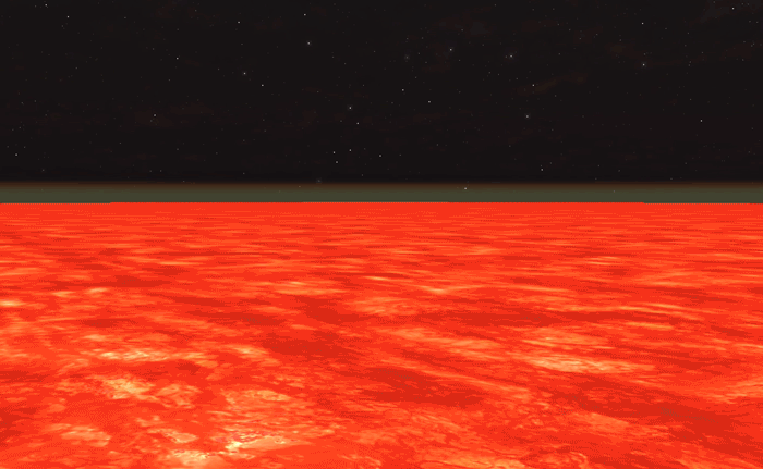 An artistic representation of a lava-covered exoplanet.