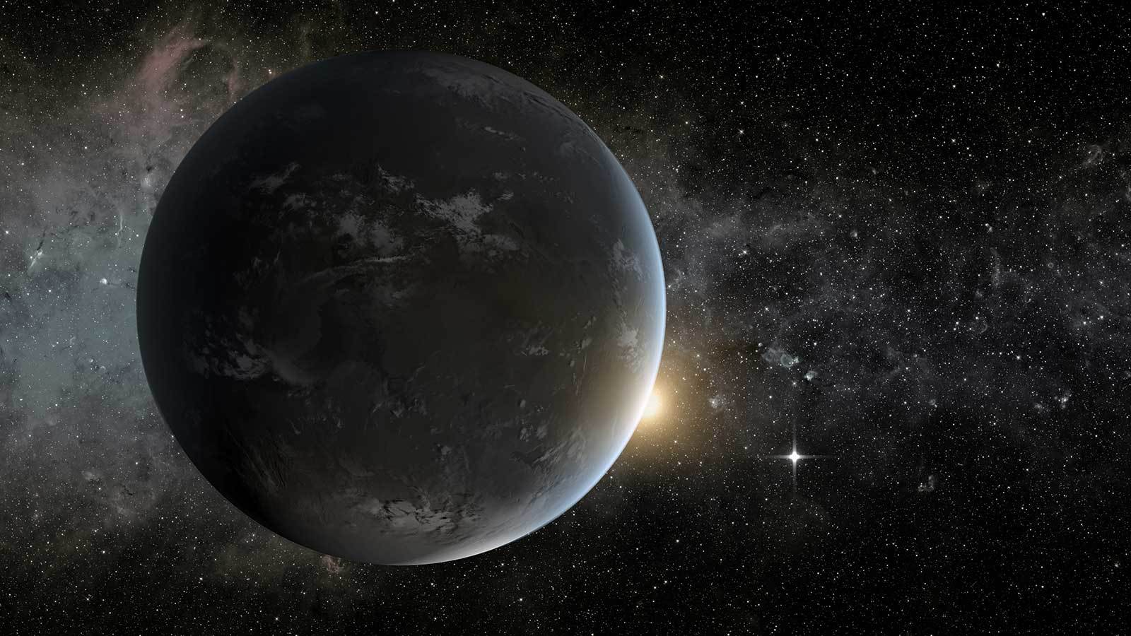 An artist's illustration of an exoplanet in the Goldilocks Zone.