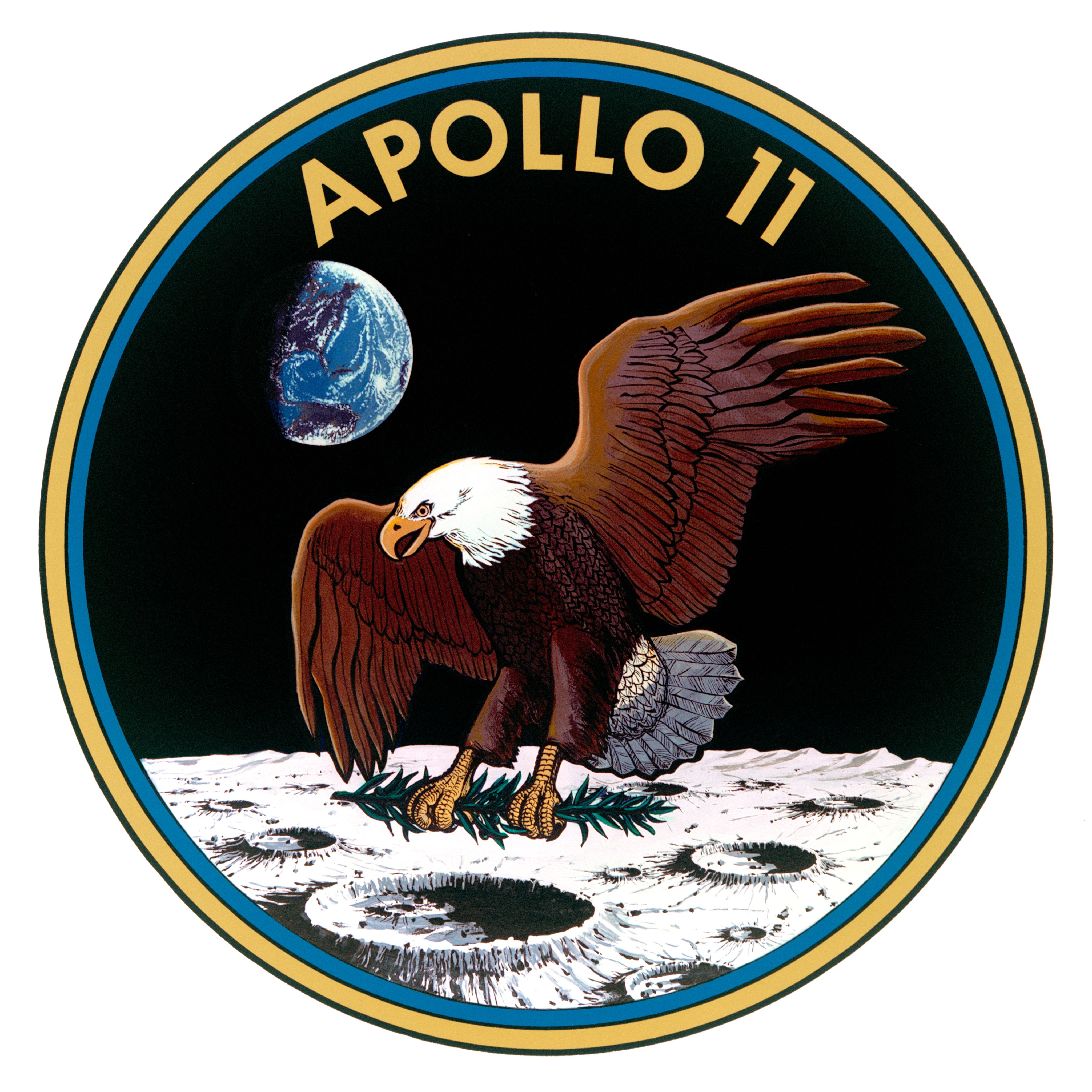 ORIGINAL AB Emblem - APOLLO 1 - 11 - 17 Mission PATCH NASA COLLAGE - USA -  MINT