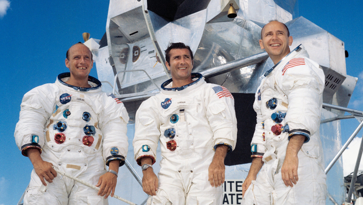 Photo of the 3 Apollo 12 crew members