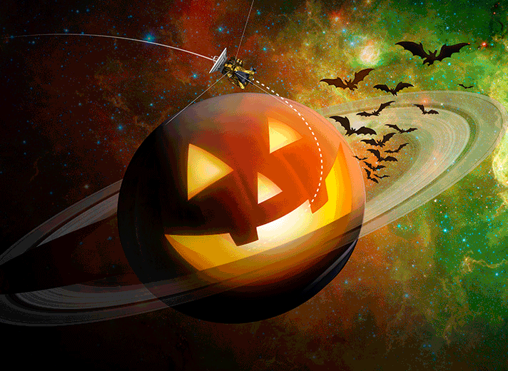 Animate GIF of Halloween images.