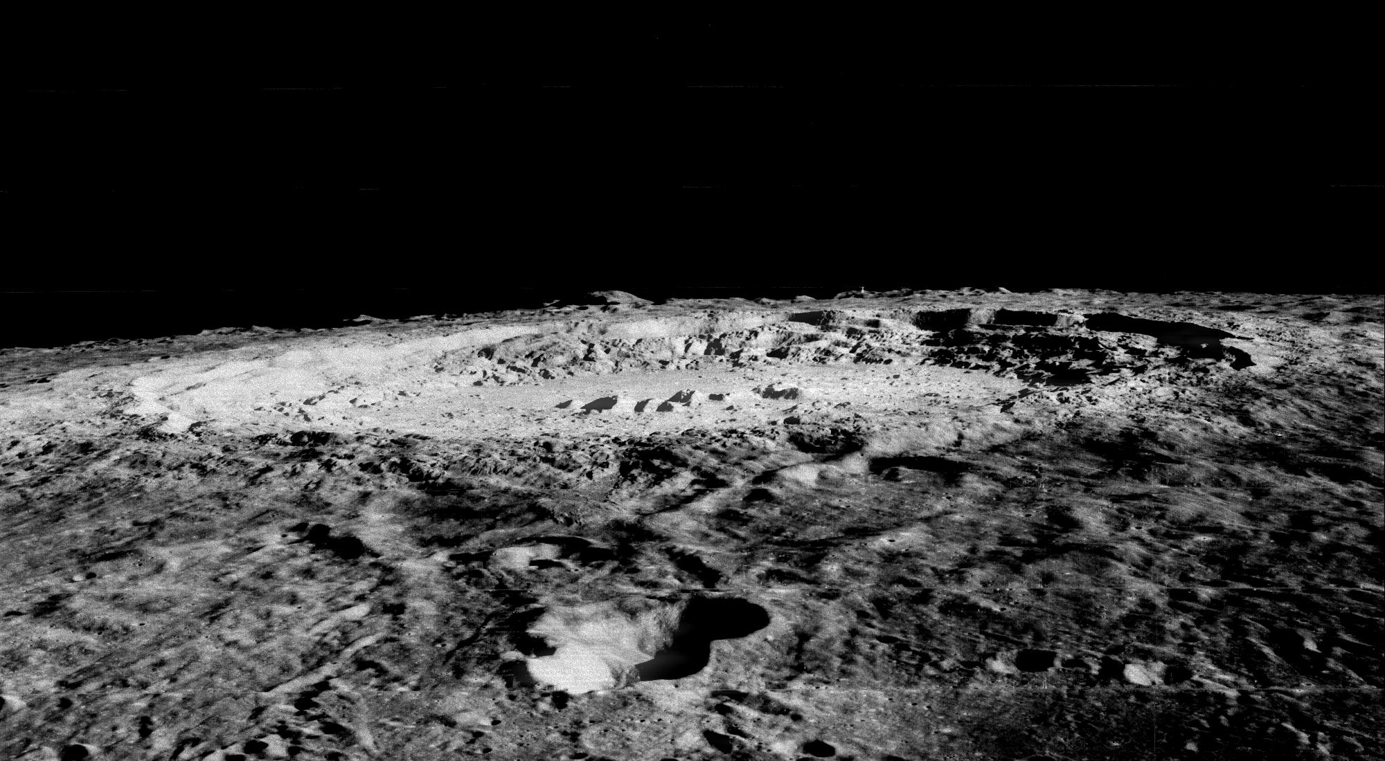 Copernicus is 93 km wide and is located within the Mare Imbrium Basin, northern nearside of the Moon (10 degrees N. 20 degrees W.).