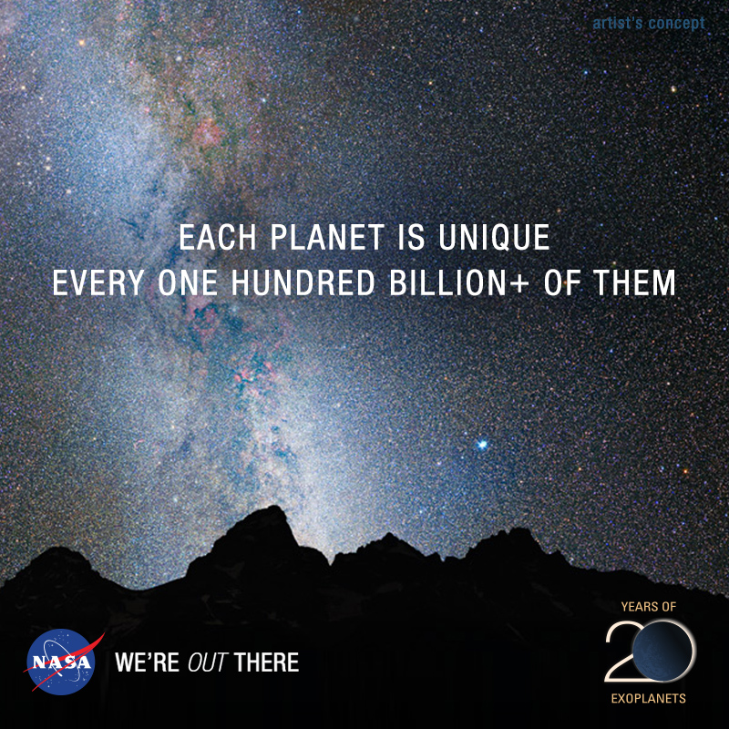 Each Planet Is Unique, Every 100 Billion+ of Them