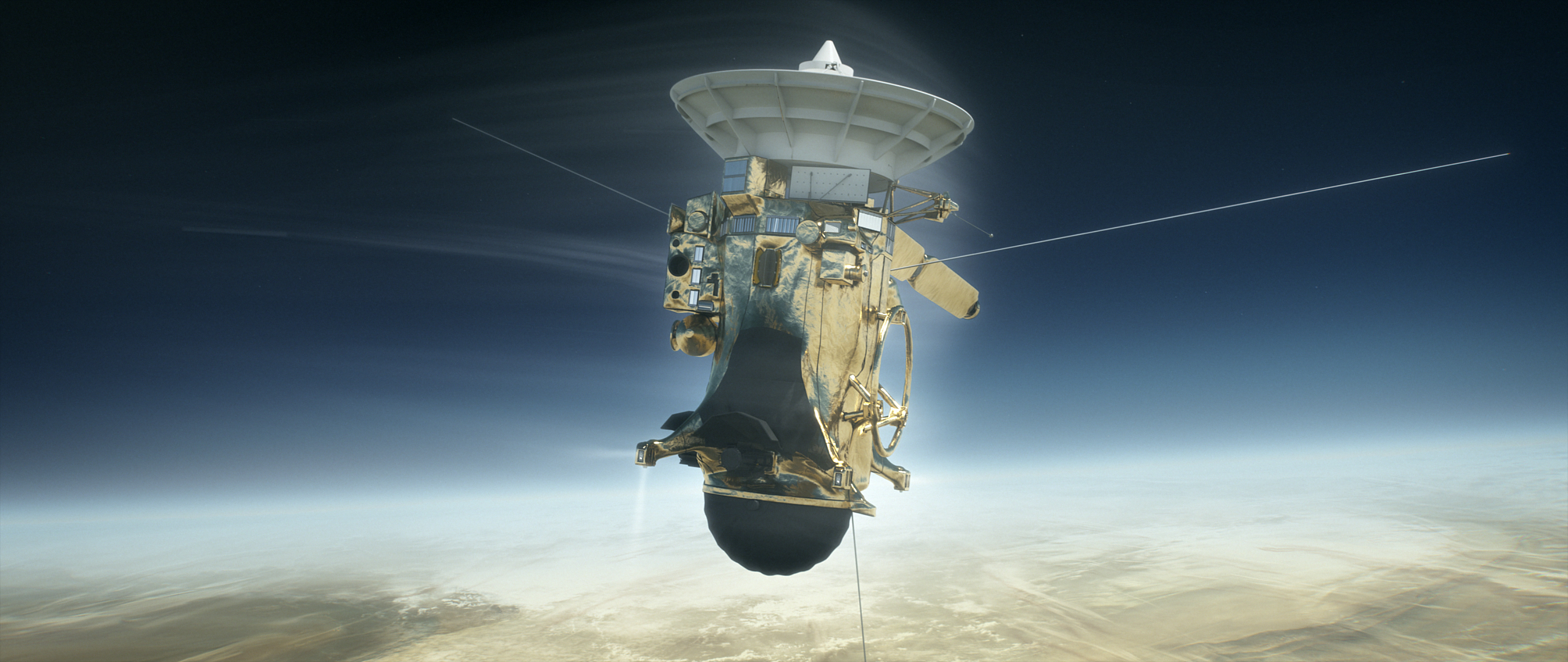 Cassini entering atmosphere