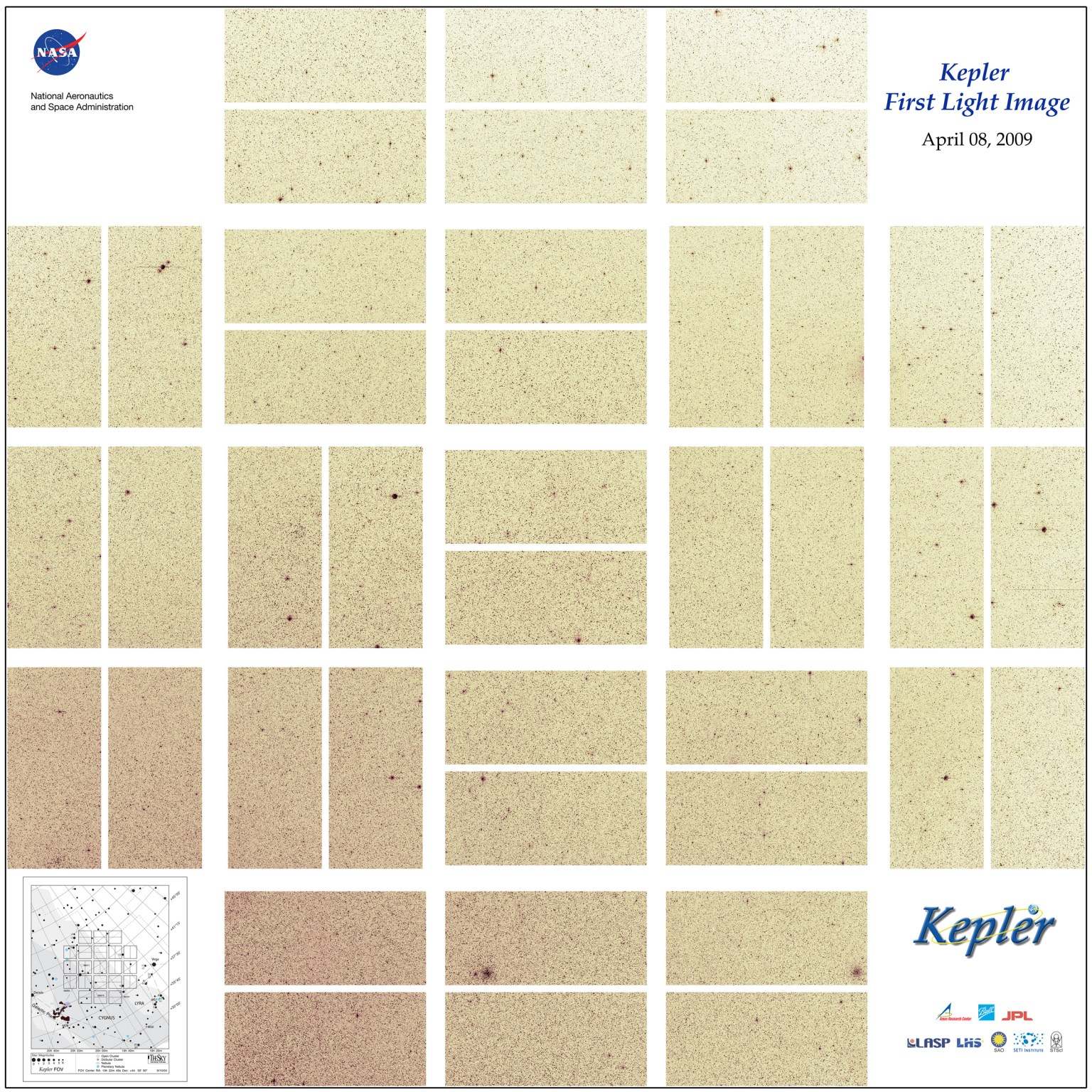 Kepler Full Focal Plane Image - Inverted - NASA Science
