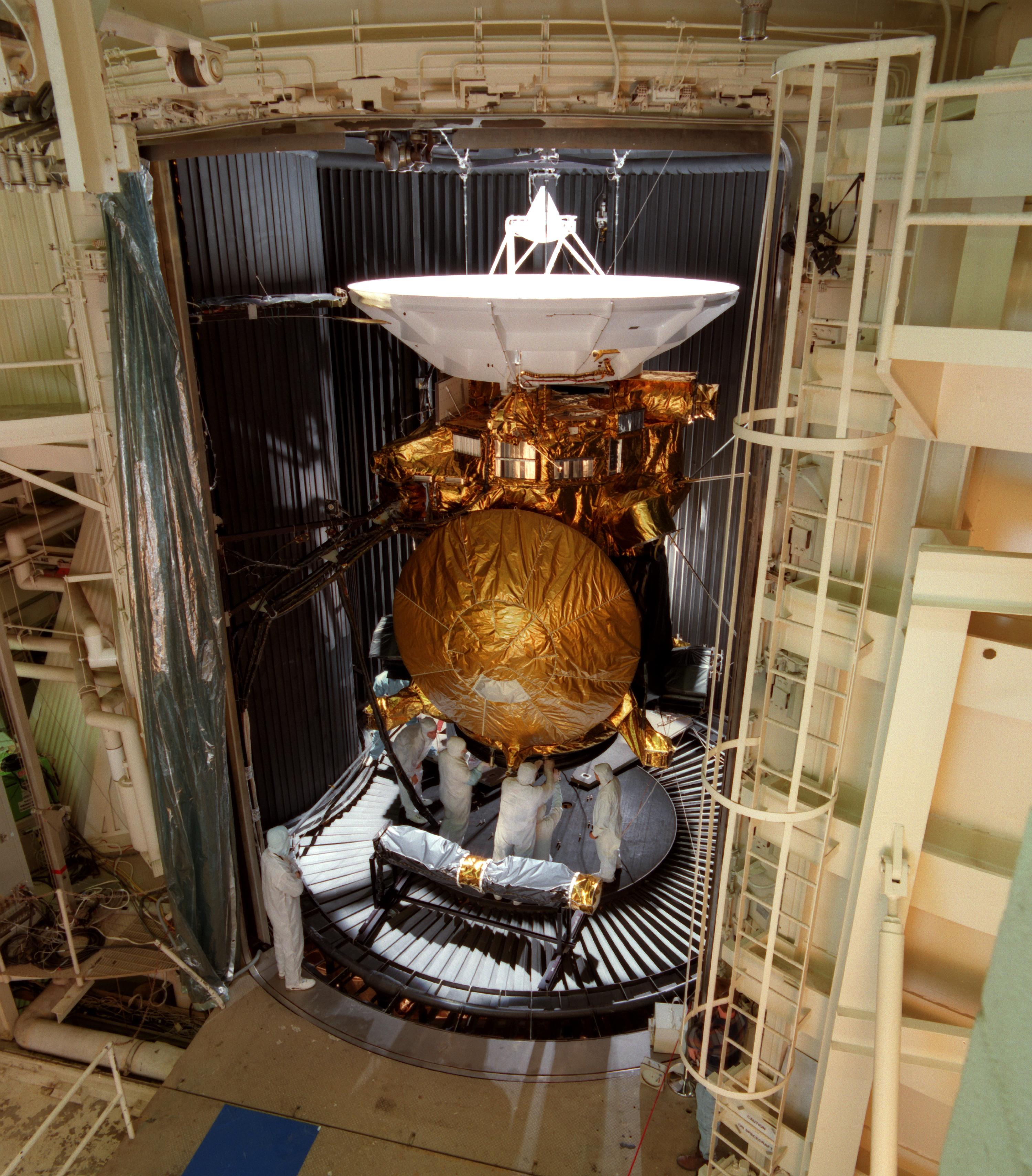 Cassini in the testing chamber