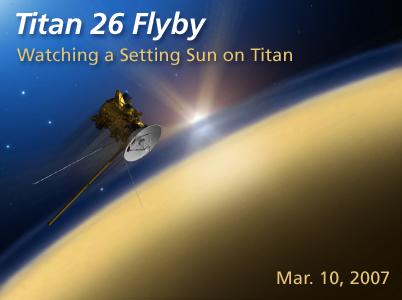 Artist rendition of Titan flyby