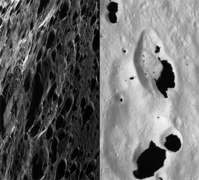 Two raw images of Iapetus