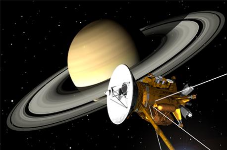 Artist's rendition of Cassini at Saturn