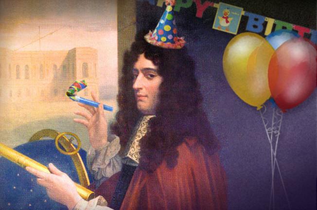 Cassini, namesake of the Cassini Orbiter, with Birthday celebration