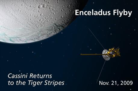 Artist's rendering of the Nov. 11 Enceladus flyby