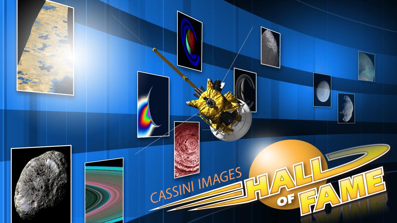 Artist's rendition of a 'Cassini Images Hall of Fame'