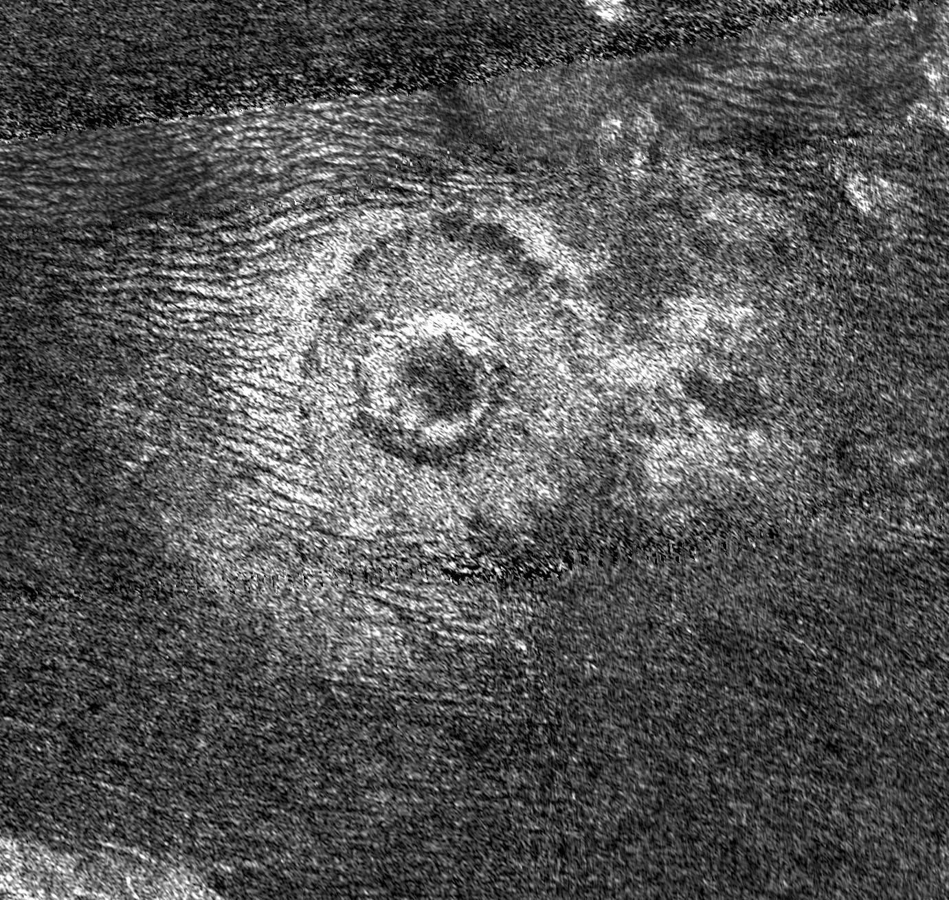 Cassini's Titan Radar Mapper imaged an eighth impact crater on June 21, 2011.
