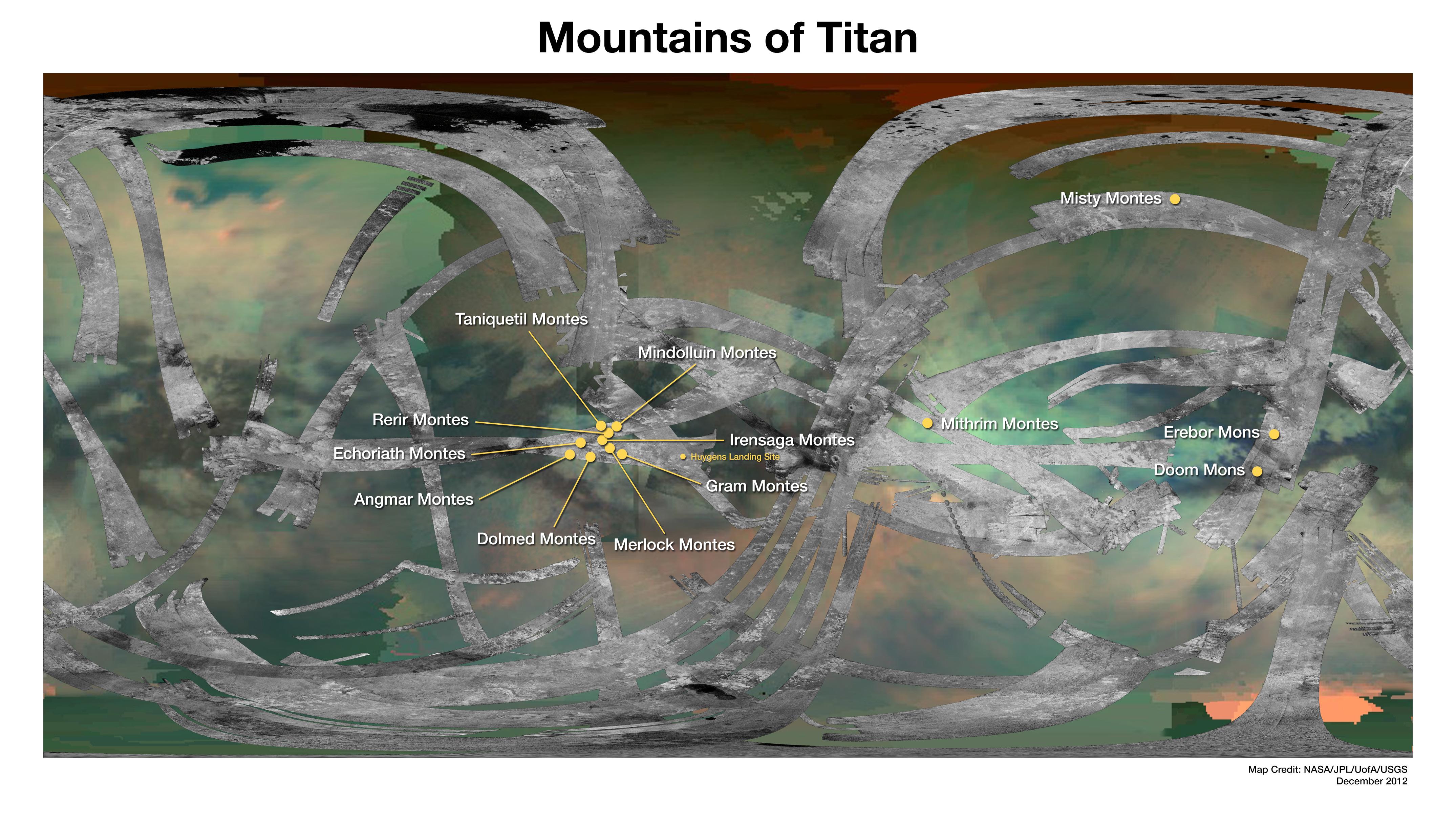 Titan Ridge Volcano Mountains of Titan - NASA Science