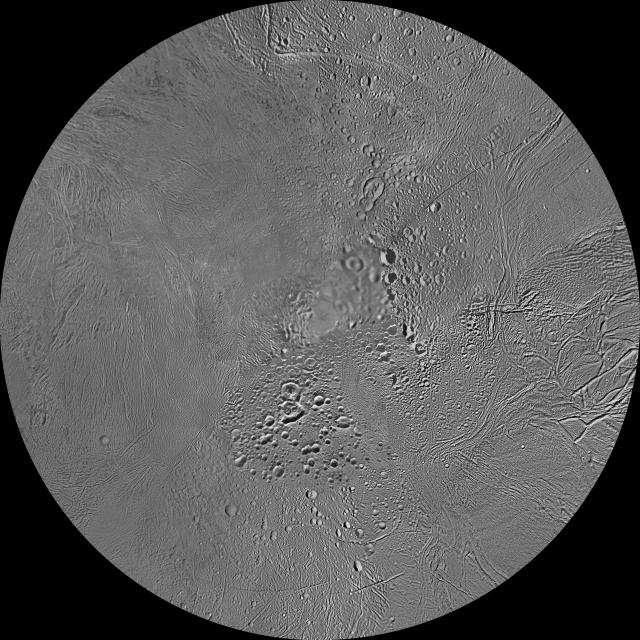 Enceladus Polar Maps - December 2011 - North - Unannotated - NASA Science