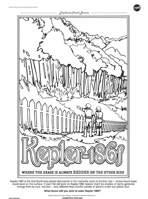 exoplanet coloring page kepler 186f