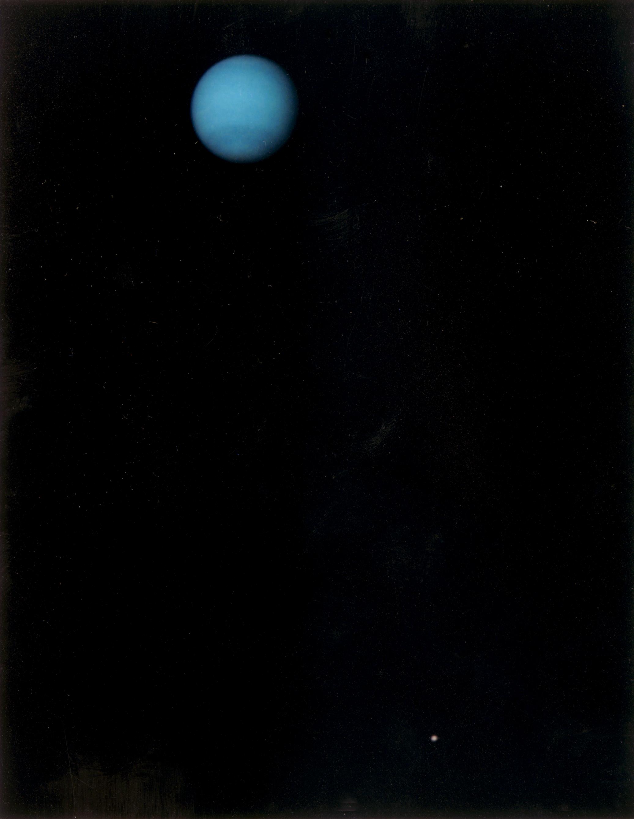 This image was returned by the Voyager 2 spacecraft on July 3, 1989, when it was 76 million kilometers (47 million miles) from Neptune.
