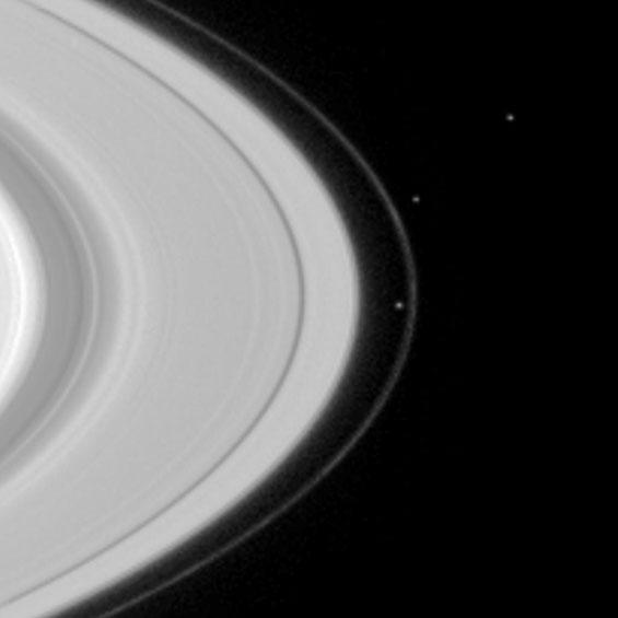 Pandora and Prometheus Near F Ring - NASA Science
