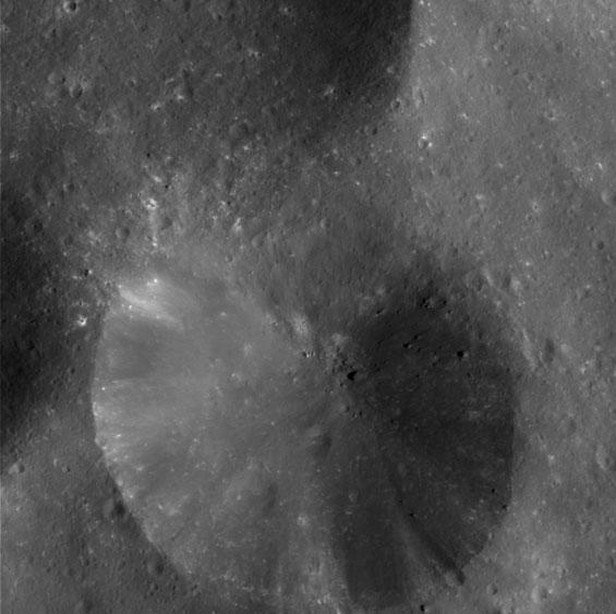 Crater Close-up on Phoebe
