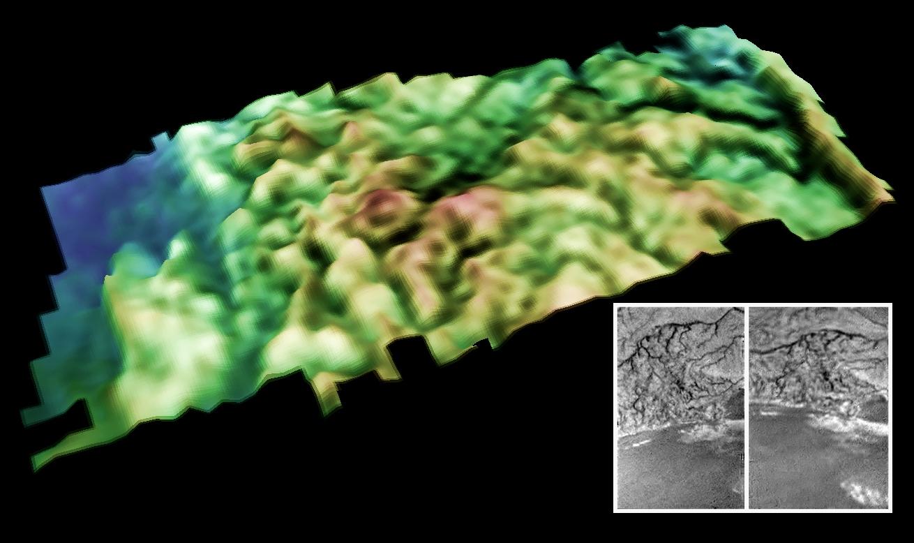3-D view of the Huygens Landing Site