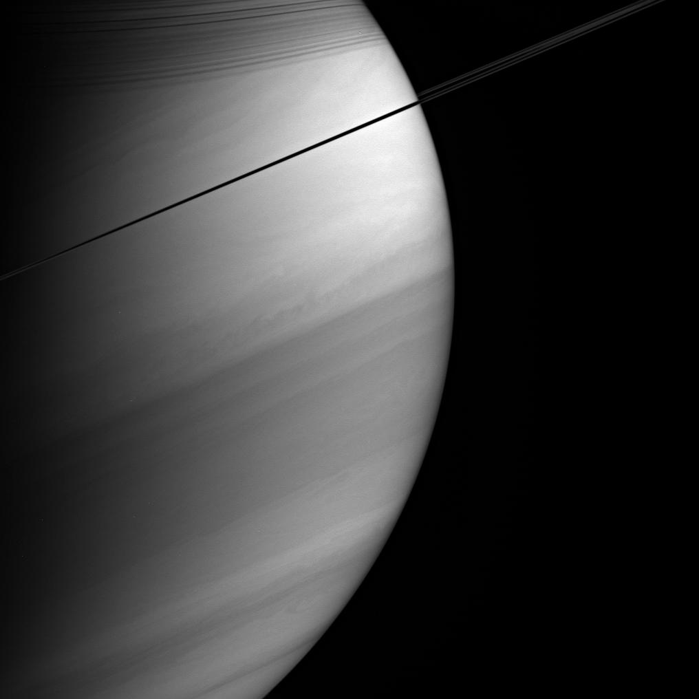 Saturn, its rings, and the rings' shadows