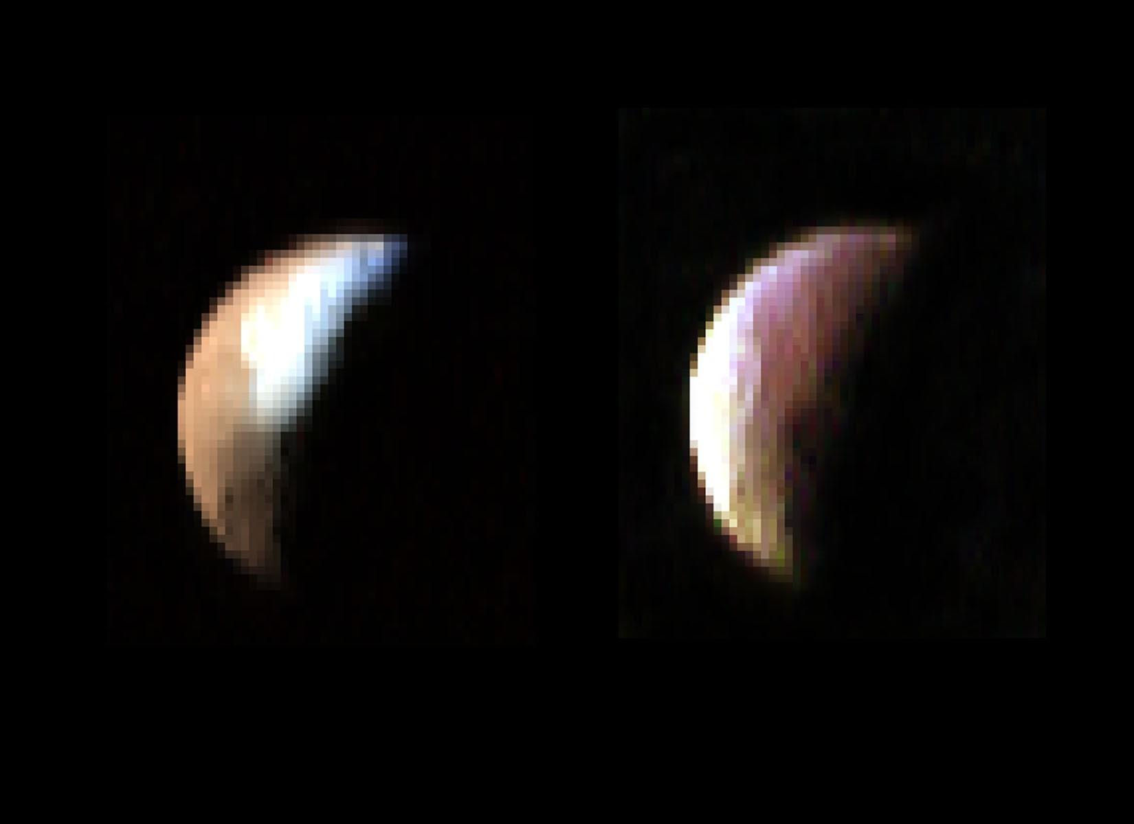 Fuzzy color images of Iapetus