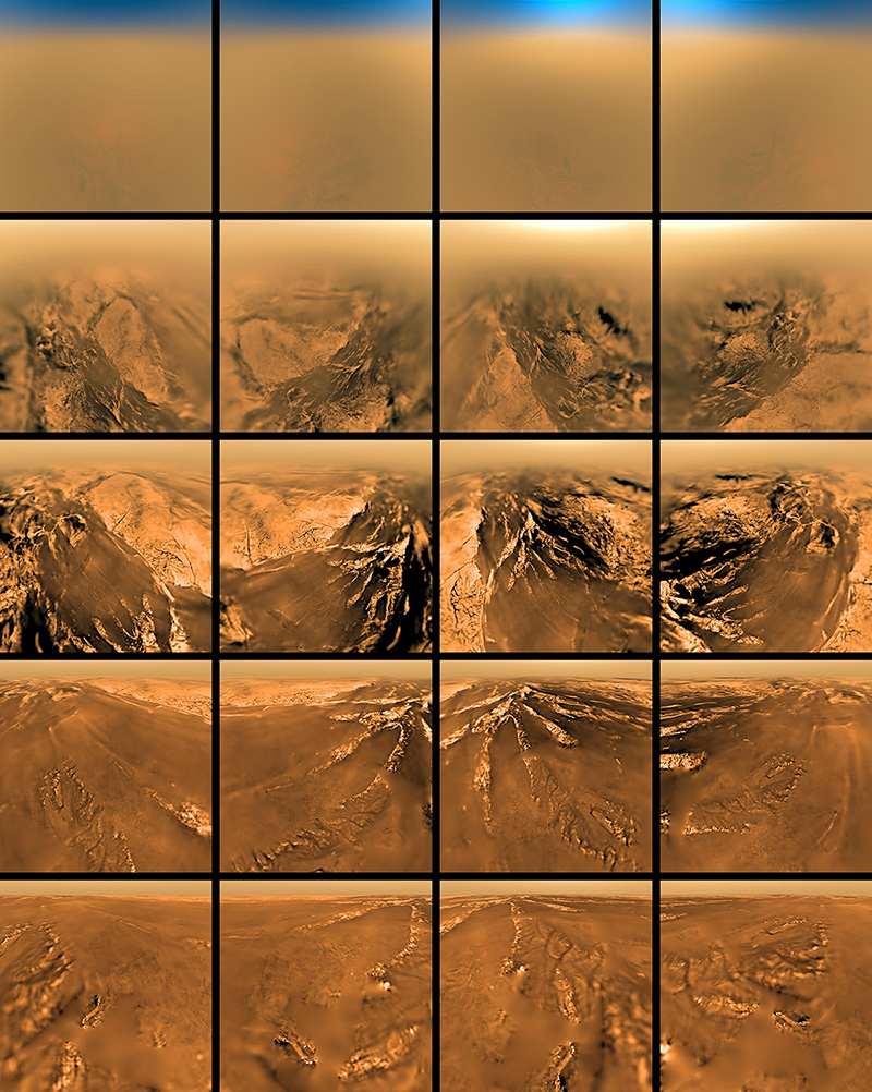 Color images of Titan's surface