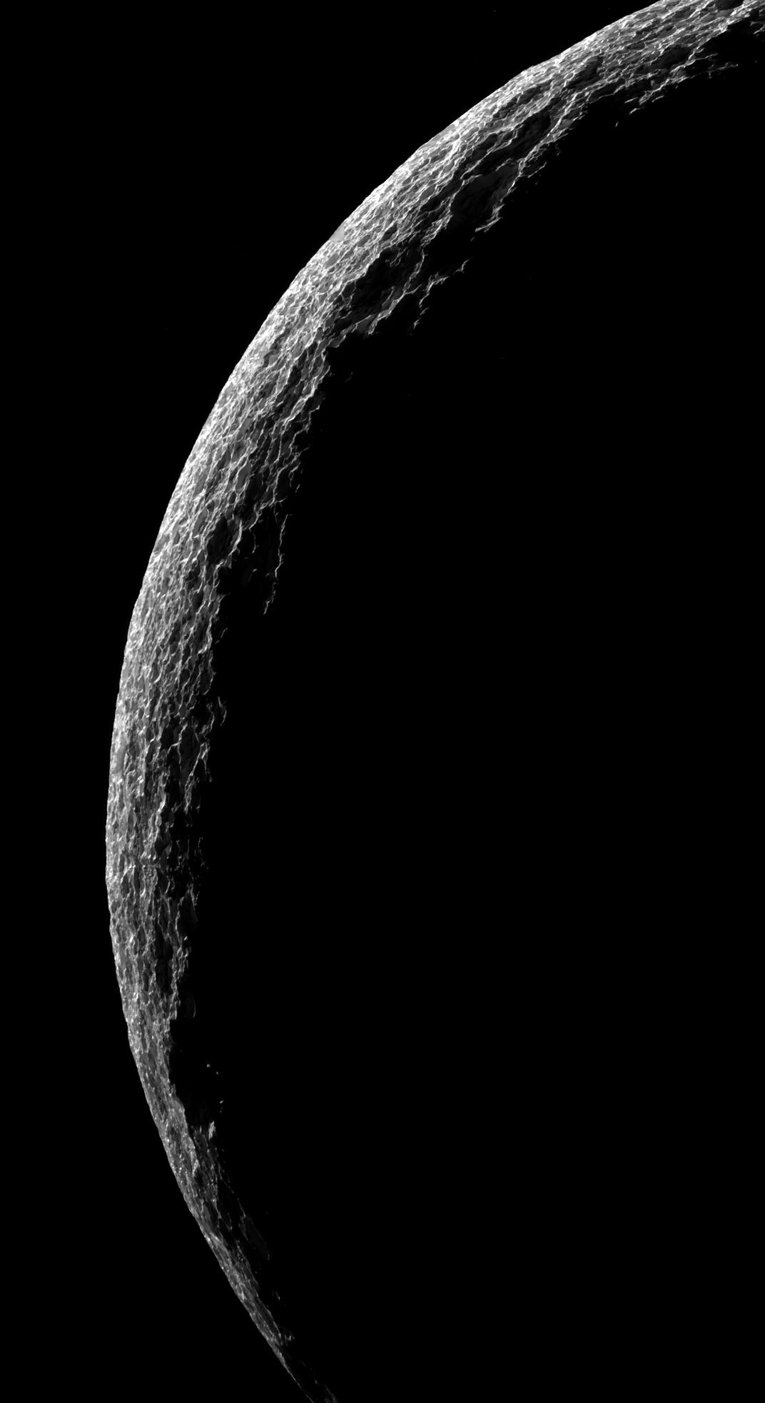 Tethys crescent view
