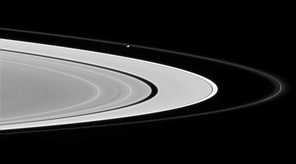 Prometheus and Saturn's rings